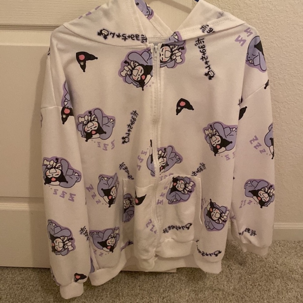 Kuromi zip up hoodie with hat